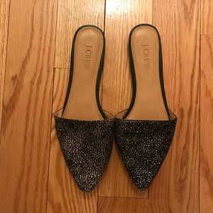 J.crew Factory Calf Hair printed mules